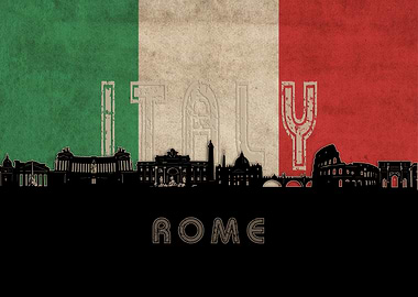 rome skyline flag
