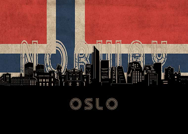 oslo skyline flag