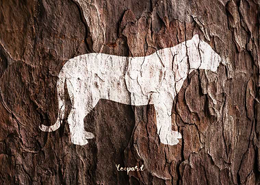 Leopard Wood Silhouette
