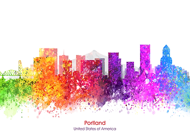 portland color cityscape