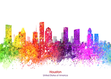 houston color cityscape
