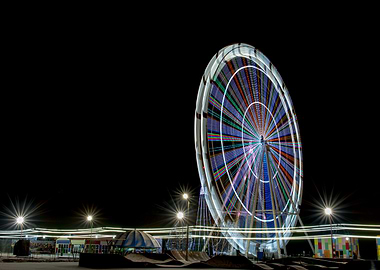 Ferris wheel in a night