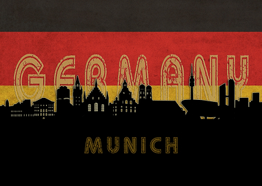 munich skyline flag