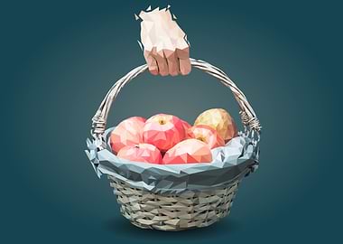 Apple Basket in Geometric