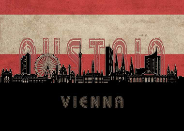 vienna skyline flag