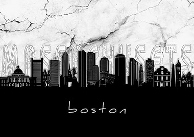 boston skyline marble