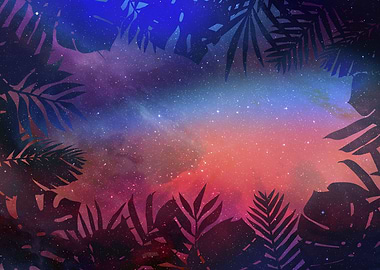 Tropical Space floral art