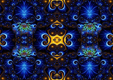 Purple flower fractal