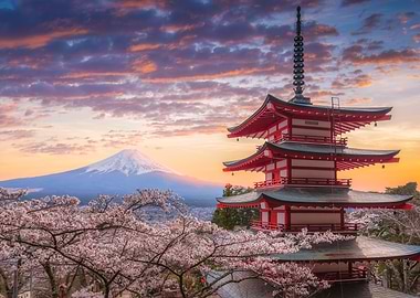 Japan at chureito pagoda a