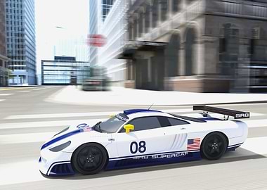 White and Blue Speedster