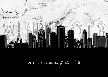 minneapolis skyline marble