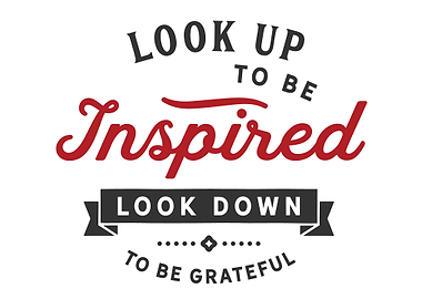 look down to be grateful