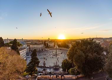 Sunset over Rome
