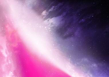 Luminescent neon space art