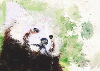 Watercolour Red Panda