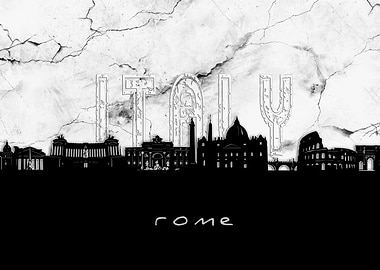 rome skyline marble