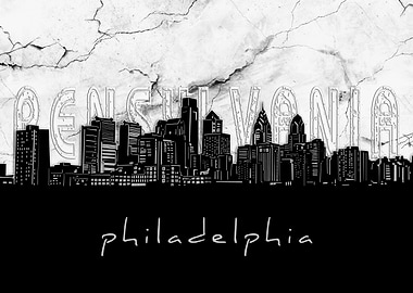 philadelphia skyline marbl