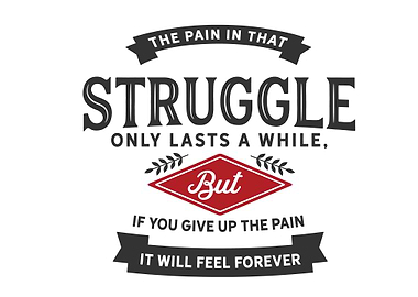 The pain in that struggle