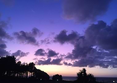 Purple Sky Landscape