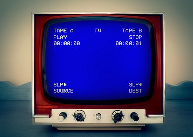 TV vintage VHS double tape