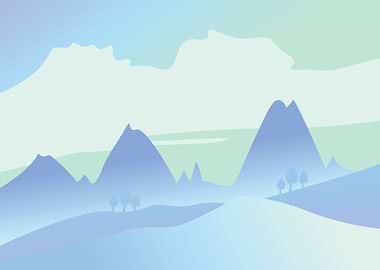 Landscape mountain winter