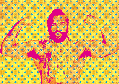 MR T pop art style