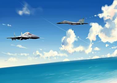 Jets Fighters at the Sky