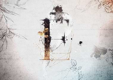 F Floral Love Letter