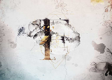 F Floral Love Letter