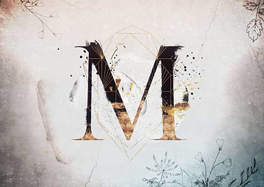 M Floral Love Letter