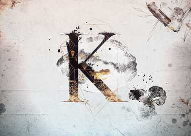 K Floral Love Letter