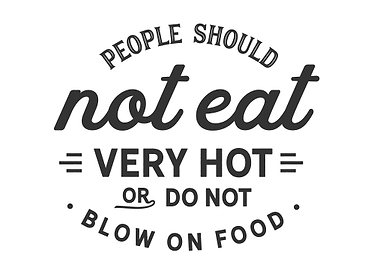 not blow on food