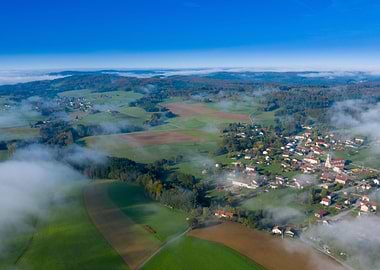 Small village from sky