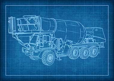 Cement Truck Blueprint