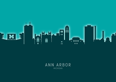 Ann Arbor Skyline Michigan