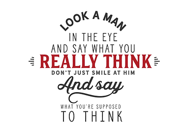 Look a man in the eye