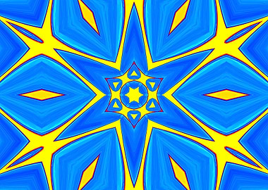 6 Pointed Blue Star