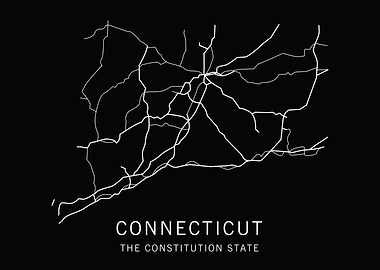 Connecticut State Road Map