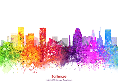 baltimore color cityscape