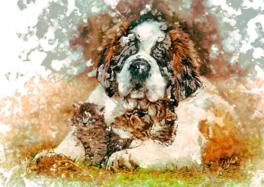 Cat and Dog Friendship