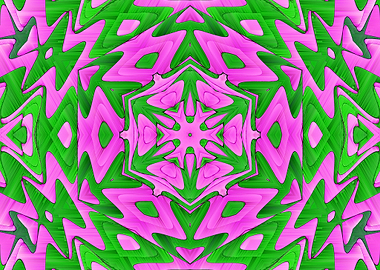 Pink and Green Mandala