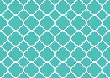 Quatrefoil Pattern Teal