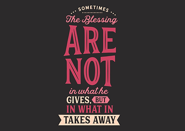 sometimes the blessing