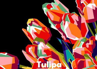Tulips Frowers in pop