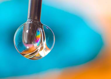 Rainbow Bubbles on Syringe