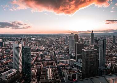 Sunset in Frankfurt