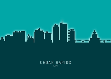 Cedar Rapids Skyline Iowa