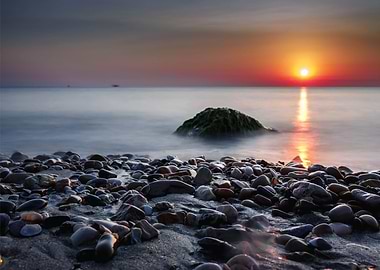 Sun Setting over Ocean