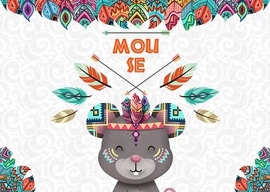 Nursery Art Tribal Mouse