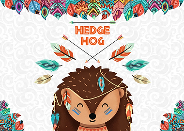 Nursery Art Tribe Hedgehog